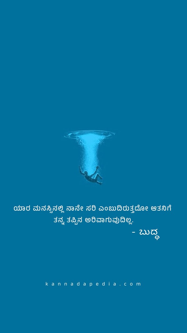 kannada Buddha quote on peace image