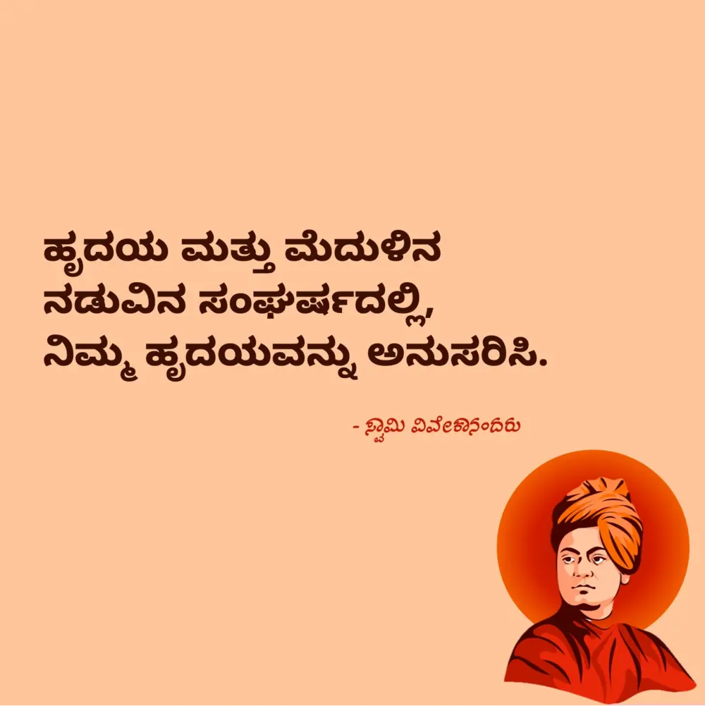 swamy vivekananda quotes for students in kannada image